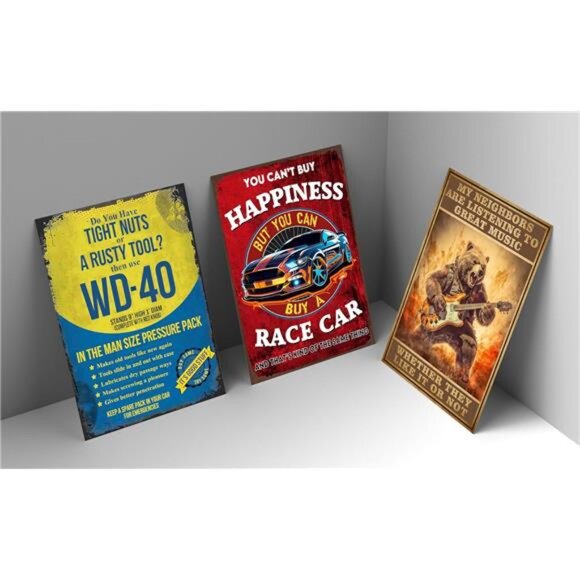 Room Man Cave Art Decorations Metal Sign Wall Decor - Picture 5 of 8